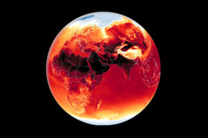 An image of a red earth.